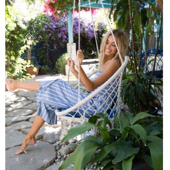 [ Presley ] Striped Sleeveless Jumpsuit - Picture 4 of 5